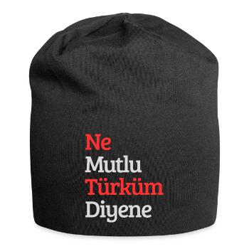 Turkei Design  - Jersey-Beanie - Schwarz - Vorne