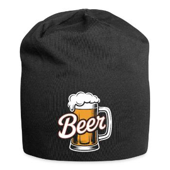 Bier – Cool Beer Logo - Jersey-Beanie - Schwarz - Vorne
