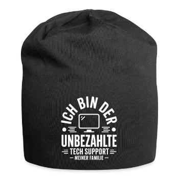Unbezahlter Tech Support Familie - Jersey-Beanie - Schwarz - Vorne