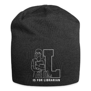 Leseratte Bibliothek Lesen - Jersey-Beanie - Anthrazit - Vorne