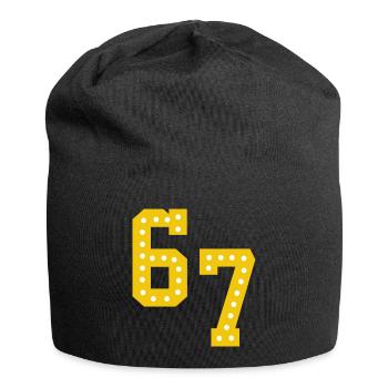 Yellow number lights 6 7 - Jersey Beanie - black - Front