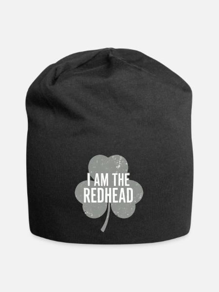 Ich bin der rothaarige Shamrock-Stolz - Jersey-Beanie - Schwarz
