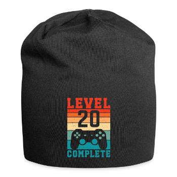20. Geburtstag Level 20 Complete 20 Jahre Gamer - Jersey-Beanie - Schwarz - Vorne
