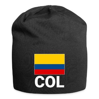Drapeau de la Colombie avec l’abréviation COL - Bonnet en jersey - noir - Devant
