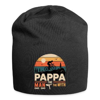 pappa cycliste la fégende vélo velo vélos - Bonnet en jersey - noir - Devant