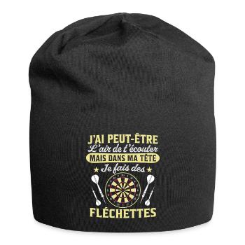 joue aux fléchettes - Bonnet en jersey - noir - Devant