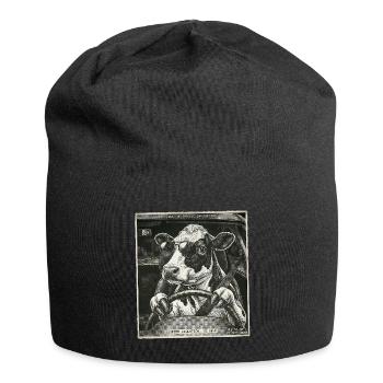 Dairy cow flashed driving a car - Jersey Beanie - black - Front
