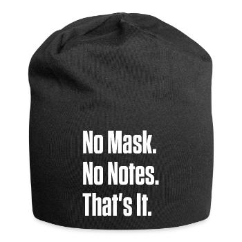 Keine Maske Keine Notizen Neurodivergente Stolz - Jersey-Beanie - Schwarz - Vorne