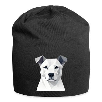 Dog Portrait Geometric - Jersey Beanie - black - Front