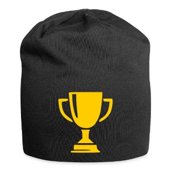 Champion de la victoire en coupe Sportif - Bonnet en jersey - noir - Devant