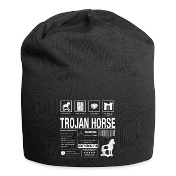 Trojan Horse Motif - Jersey Beanie - black - Front
