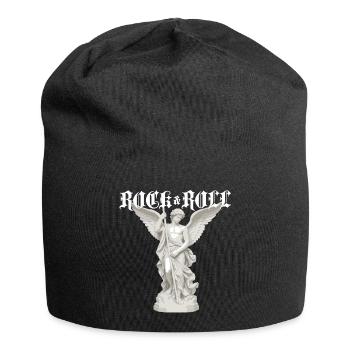 Rock-'n'-Roll-Engelstatue - Jersey-Beanie - Schwarz - Vorne