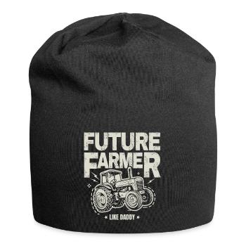 Future Farmer Baby Tractor Vintage Dad - Jersey Beanie - black - Front