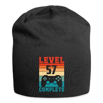 57th Birthday Level 57 Complete 57 Years Gamer - Jersey Beanie - black - Front