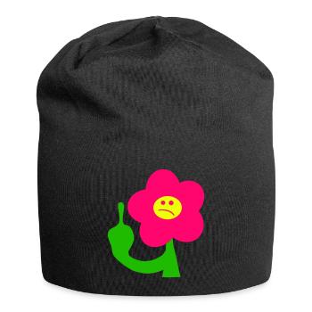 Fuck You Flower - Jersey-Beanie - Schwarz - Vorne