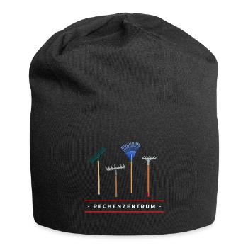 Rechenzentrum - Zentrum der Rechen. Nerd. Lustig. - Jersey-Beanie - Schwarz - Vorne