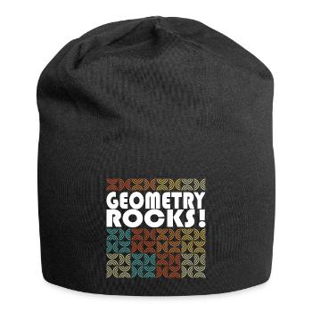 Geometry Rocks Funny Math Teacher - Jersey-Beanie - Schwarz - Vorne