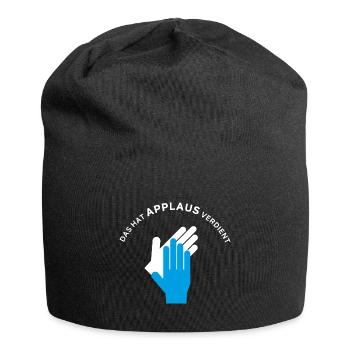 Das hat Applaus verdient / Hände klatschen Beifall - Jersey-Beanie - Schwarz - Vorne