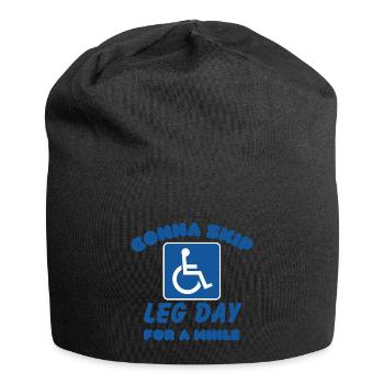Leg Day Funny Handicap Workout Gym Amputé - Bonnet en jersey - noir - Devant