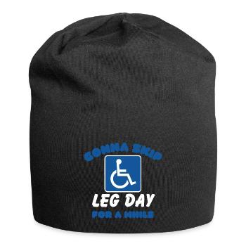 Leg Day Funny Handicap Workout Gym Amputé - Bonnet en jersey - noir - Devant