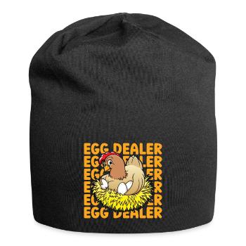Egg Dealer Egg Farmer Chicken Lover - Jersey-Beanie - Schwarz - Vorne
