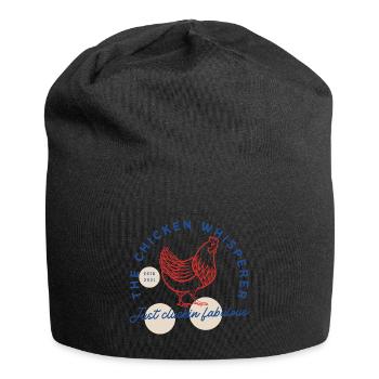 Farming The Chicken Whisperer Funny Chicken - Jersey-Beanie - Schwarz - Vorne