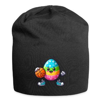 Osterei Basketball, Basketballspieler Osterfest - Jersey-Beanie - Schwarz - Vorne