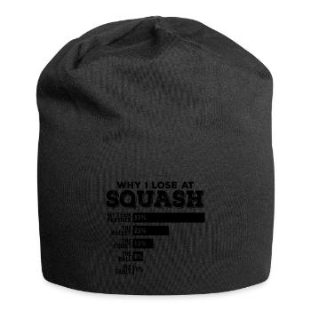 Squash Double Pourquoi Je Perds Jeu De Mots Drôle Dire Squash - Bonnet en jersey - noir - Devant
