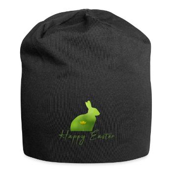 Happy Easter rabbit - Jersey Beanie - black - Front
