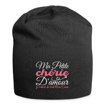 Sweetheart gift of love, best sweetheart I love you - Jersey Beanie - black - Front