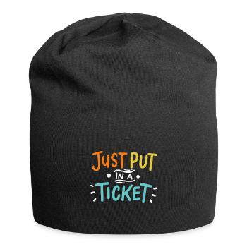 Mettez simplement un ticket pour le service d'assistance et le support technique - Bonnet en jersey - noir - Devant
