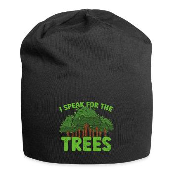 I Speak For Trees Save Earth Day - Jersey-Beanie - Schwarz - Vorne