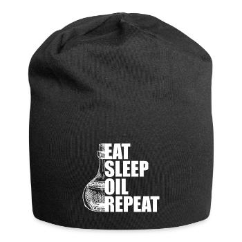 Manger de l’huile de sommeil Massagiste répété - Bonnet en jersey - noir - Devant
