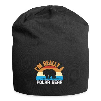 Grizzly Baer Braunbaer Natur Wald Geschenk 39 - Jersey-Beanie - Schwarz - Vorne