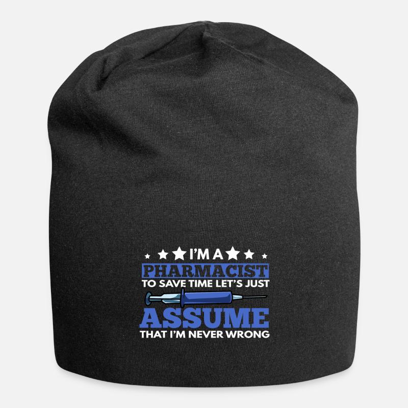 Apotheker Apotheke Pharmazie PTA - Jersey-Beanie - Schwarz