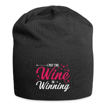 Wine I Put The Wine In Winning - Jersey-Beanie - Schwarz - Vorne