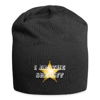 I am the Sheriff - Sheriffstern - Jersey-Beanie - Schwarz - Vorne