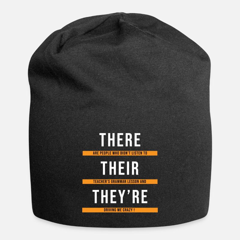 Lehrer Grammatik Englisch - Jersey-Beanie - Schwarz