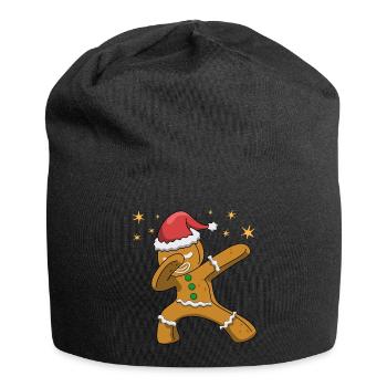 Weihnachten - Dabbing Lebkuchenmann Kinder - Jersey-Beanie - Schwarz - Vorne