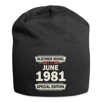 41ème anniversaire Juin né 1981 Idée cadeau - Bonnet en jersey - noir - Devant
