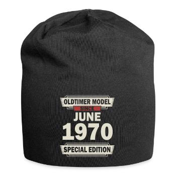 52ème anniversaire Juin né 1970 Idée cadeau - Bonnet en jersey - noir - Devant