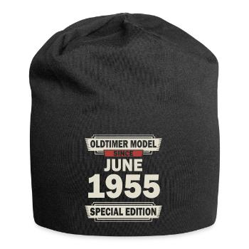 67. Geburtstag Juni Jahrgang 1955 Geschenkidee - Jersey-Beanie - Schwarz - Vorne