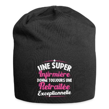 Une super infirmière donne toujours une retraitée - Bonnet en jersey - noir - Devant