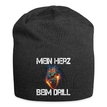 Herz Adrenalin Angeln Drillen - Jersey-Beanie - Anthrazit - Vorne