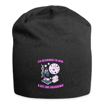 Biologie Biologe Mikroskop - Jersey-Beanie - Schwarz - Vorne