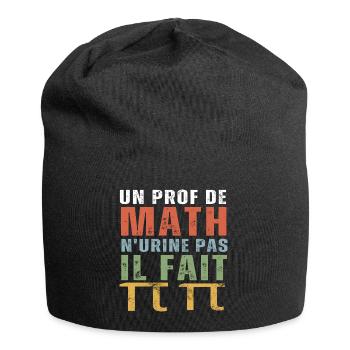 Un prof de math n' urine pas humour professeur - Bonnet en jersey - noir - Devant