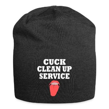 Cuckold cuck clean up service - Jersey Beanie - charcoal grey - Front