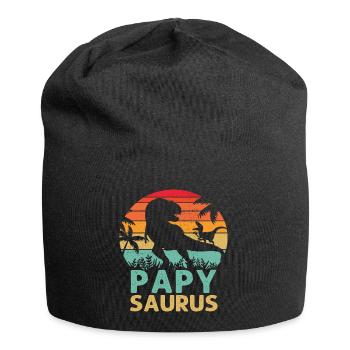 Papysaurus T Rex Dinosaure Papy Saurus Humour Papy - Bonnet en jersey - noir - Devant