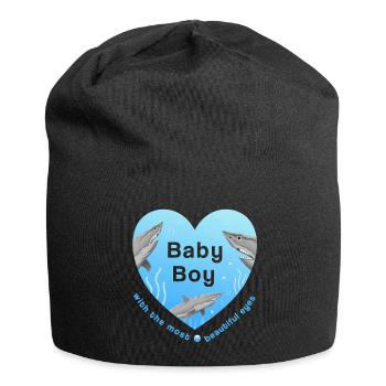 Baby Boy - Jersey-Beanie - Schwarz - Vorne