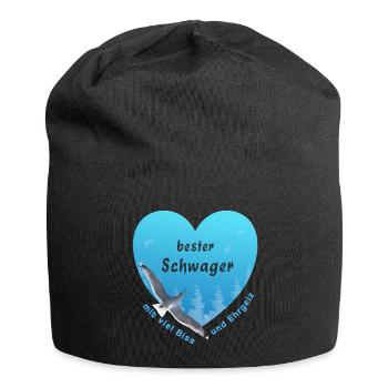 bester Schwager - Jersey-Beanie - Schwarz - Vorne